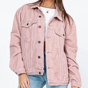 Princess Polly Corduroy Pink Jacket